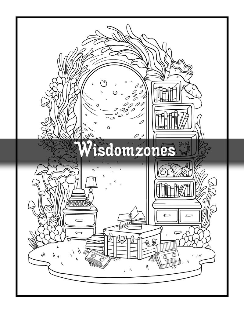 Relaxing Corners: Whimsical Houses Adult Coloring Book with Peaceful, Little Cozy Spaces For Stress Relief, Meaningful Gifts for Adults to Color and ... (Artist Wisdom Stress Relaxation Series)